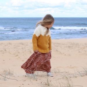 BOBO CHOOSES // Morning Sea Intarsia Knitted Sweater size 6/7